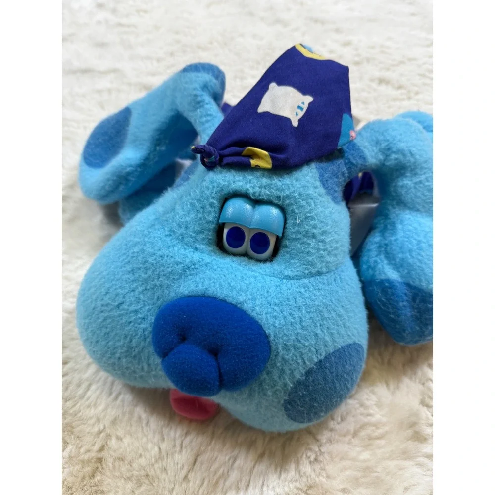 Vtg Tyco Blues Clues Bedtime Blue Plush Blue Pajamas 1999 Toy 90s Nick Jr